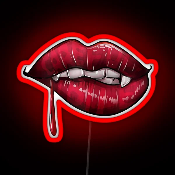 Womens Careful I Bite RGB Neon Sign