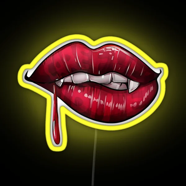 Womens Careful I Bite RGB Neon Sign