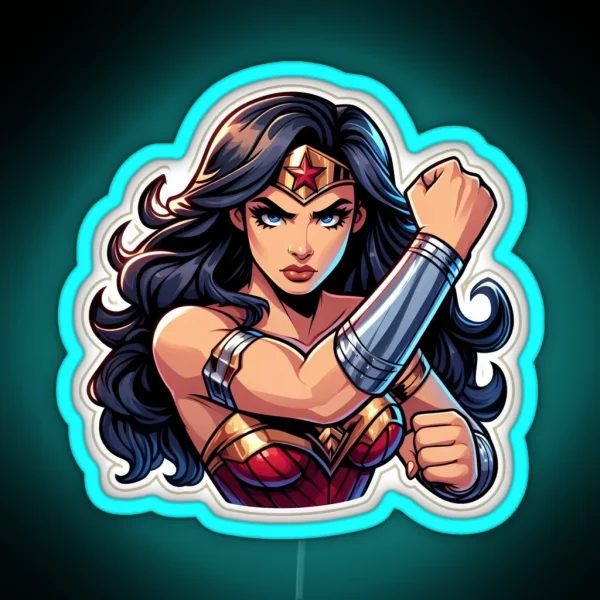 WONDER WOMAN RGB Neon Sign