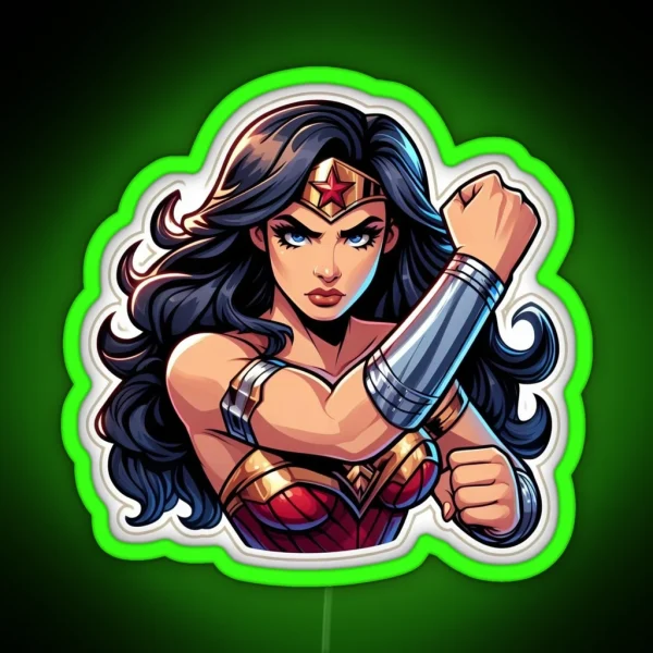 WONDER WOMAN RGB Neon Sign