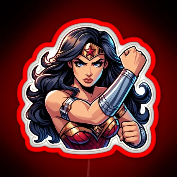 WONDER WOMAN RGB Neon Sign