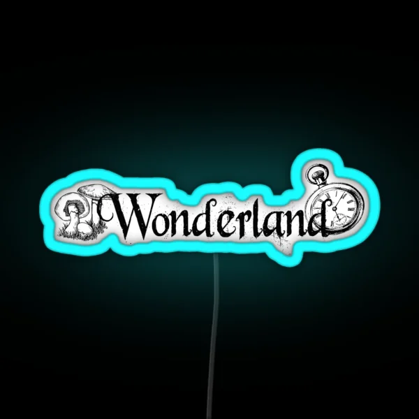 Wonderland Black RGB Neon Sign