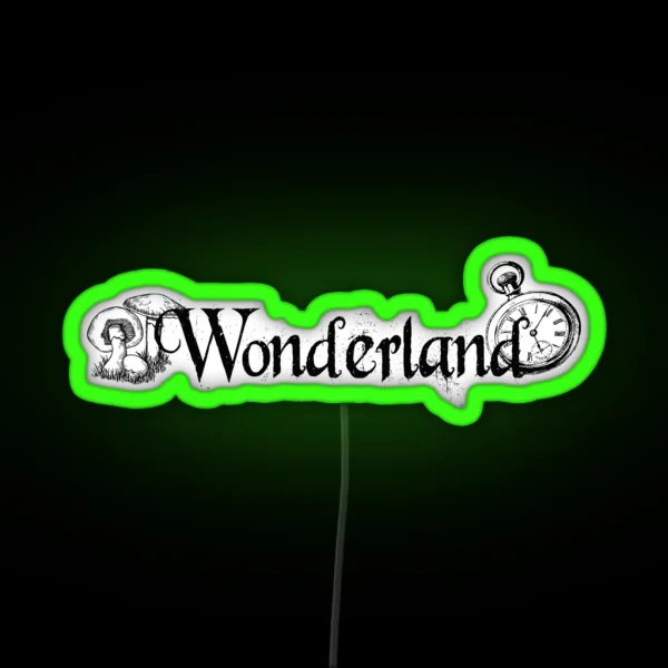 Wonderland Black RGB Neon Sign
