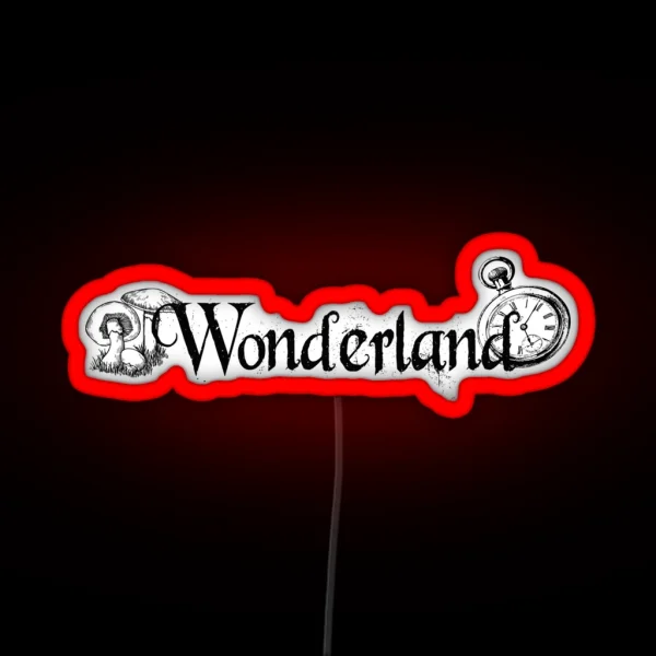 Wonderland Black RGB Neon Sign