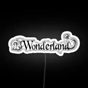 Wonderland Black RGB Neon Sign