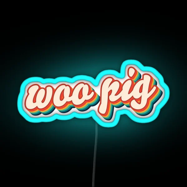 Woo Pig Retro RGB Neon Sign