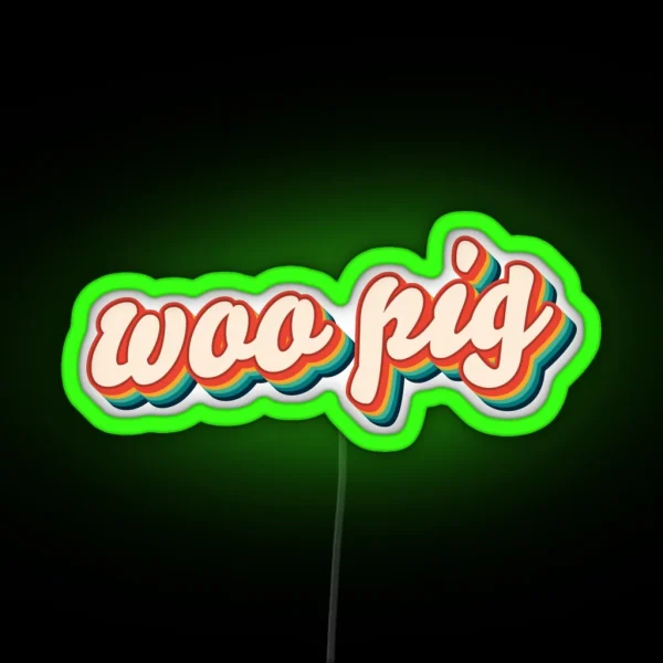 Woo Pig Retro RGB Neon Sign