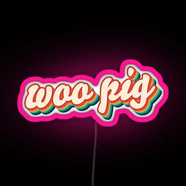 Woo Pig Retro RGB Neon Sign