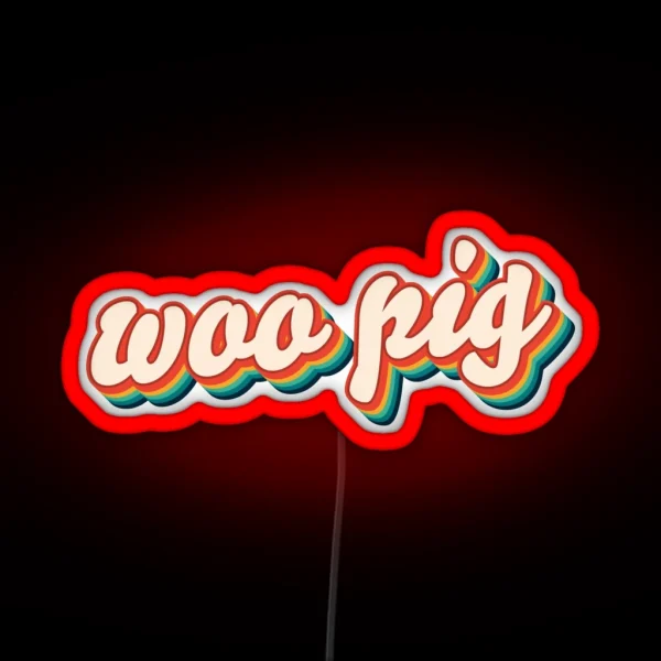 Woo Pig Retro RGB Neon Sign