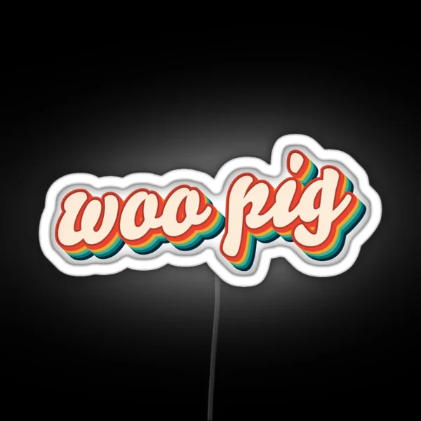Woo Pig Retro RGB Neon Sign