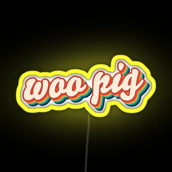 Woo Pig Retro RGB Neon Sign
