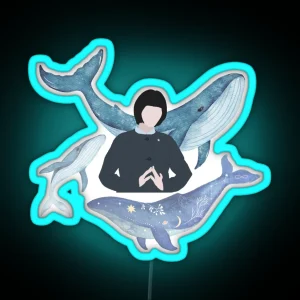 Woo Yeong Woo Whale RGB Neon Sign