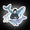 Woo Yeong, neon sign with an RGB whale