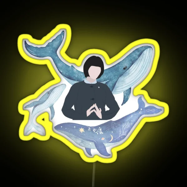 Woo Yeong Woo Whale RGB Neon Sign