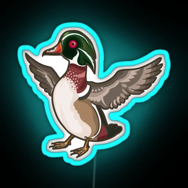 Wood Duck RGB Neon Sign