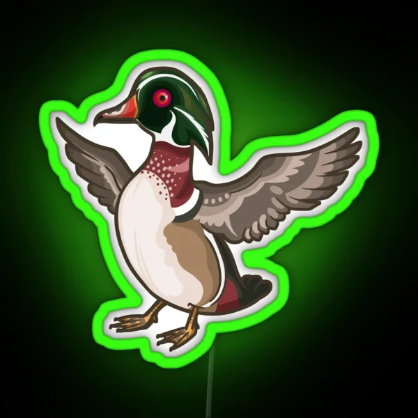 Wood Duck RGB Neon Sign