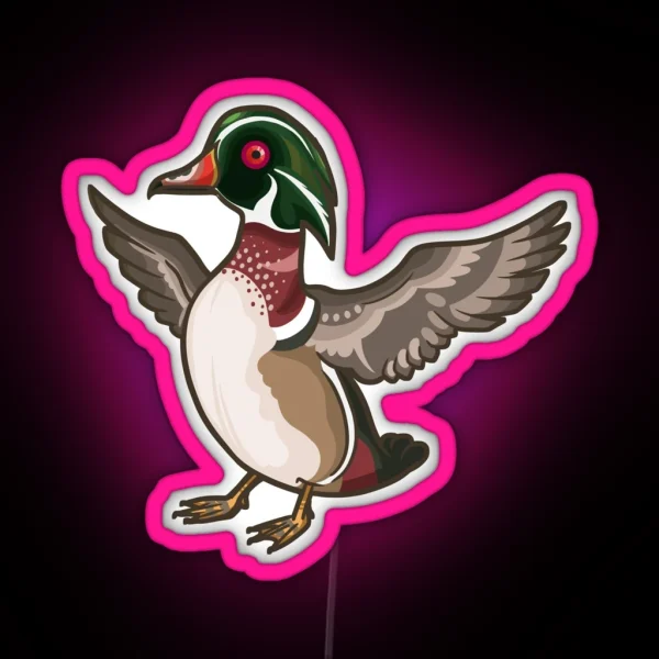 Wood Duck RGB Neon Sign