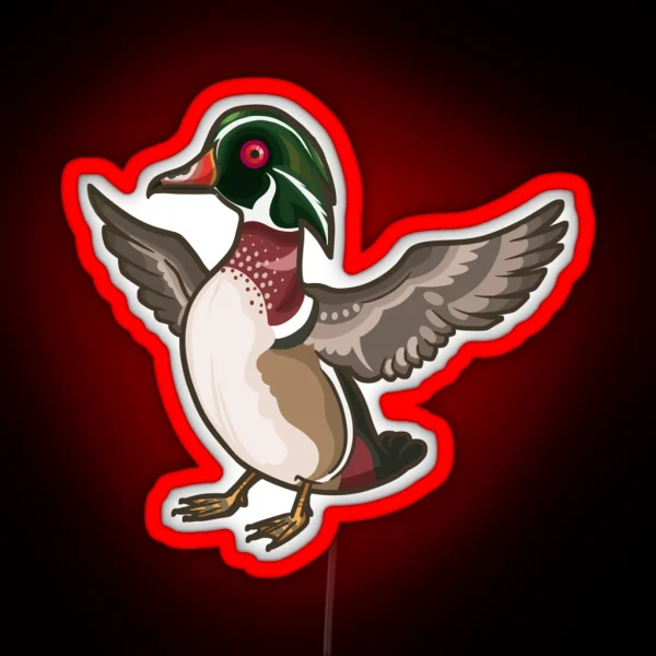 Wood Duck RGB Neon Sign