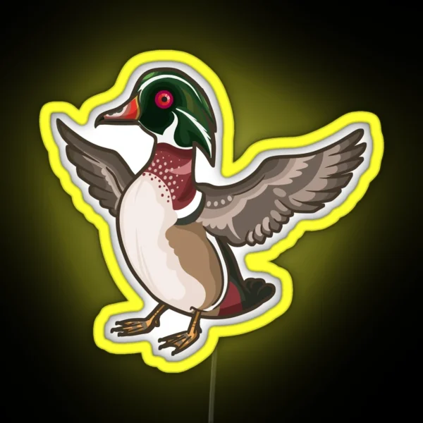 Wood Duck RGB Neon Sign