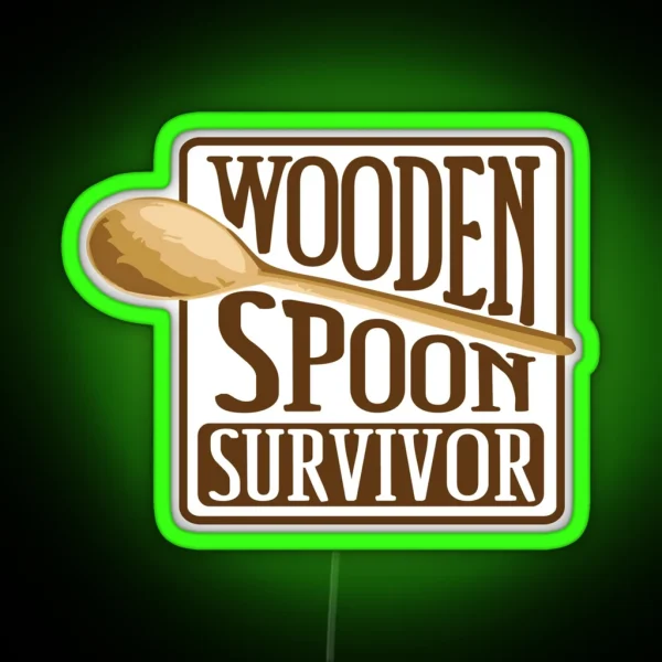 Wooden Spoon Survivor RGB Neon Sign