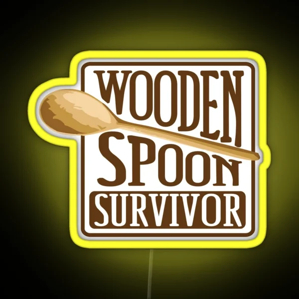 Wooden Spoon Survivor RGB Neon Sign