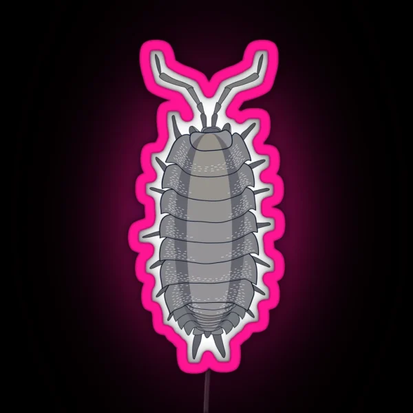 Woodlouse Or Armadillo Bug RGB Neon Sign