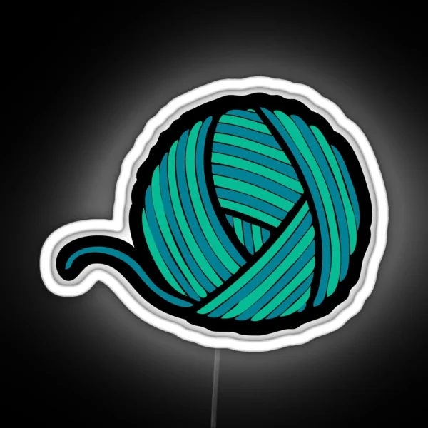 Wool And Yarn Pattern RGB Neon Sign