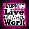 RGB neon sign in an office setting, promoting work-life balance.
