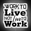 Office sign with neon RGB letters, conveying the concept of prioritizing work-life balance.
