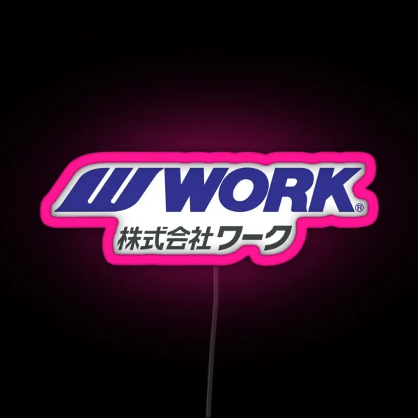 Work Wheels JDM RGB Neon Sign