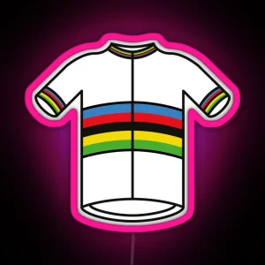 World Champs Cycling Jersey RGB Neon Sign