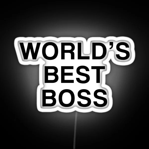 Worlds Best Boss The Office Dunder Mifflin Michael Scott RGB Neon Sign