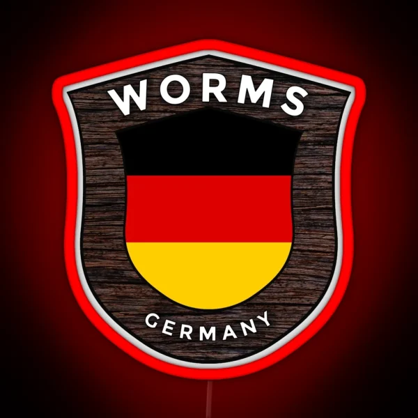 Worms Germany Emblem Flag RGB Neon Sign