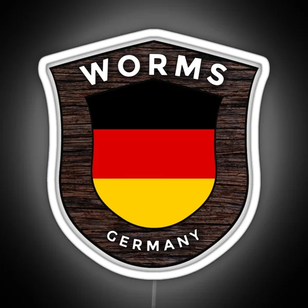 Worms Germany Emblem Flag RGB Neon Sign