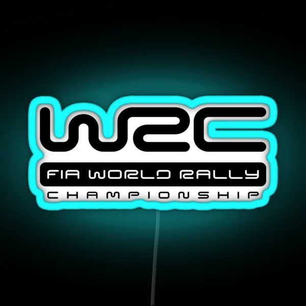 WRC RALLY LOGO RGB Neon Sign