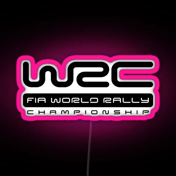 WRC RALLY LOGO RGB Neon Sign