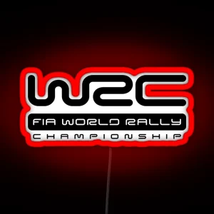 WRC RALLY LOGO RGB Neon Sign