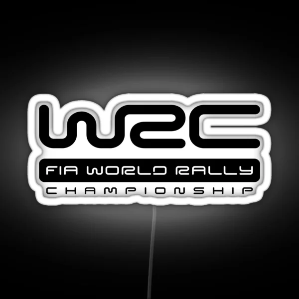 WRC RALLY LOGO RGB Neon Sign