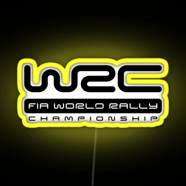 WRC RALLY LOGO RGB Neon Sign