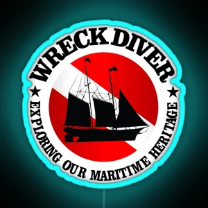 Wreck Diver Rd RGB Neon Sign