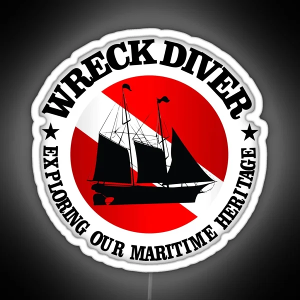 Wreck Diver Rd RGB Neon Sign