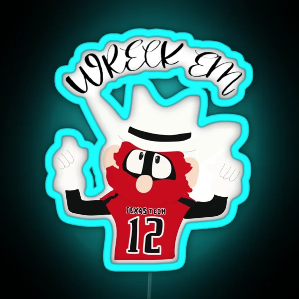 Wreck Em Raider Red RGB Neon Sign