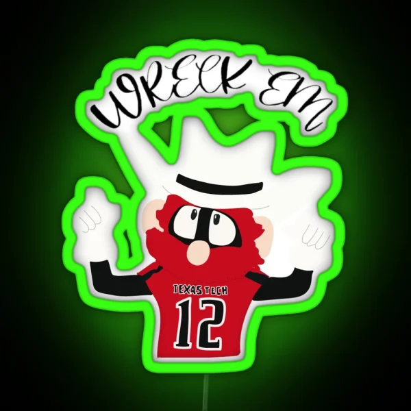 Wreck Em Raider Red RGB Neon Sign