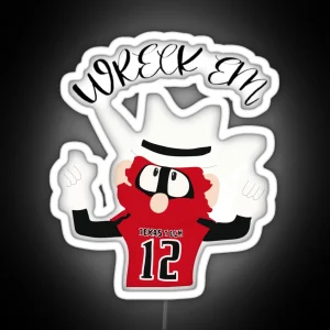 Wreck Em Raider Red RGB Neon Sign