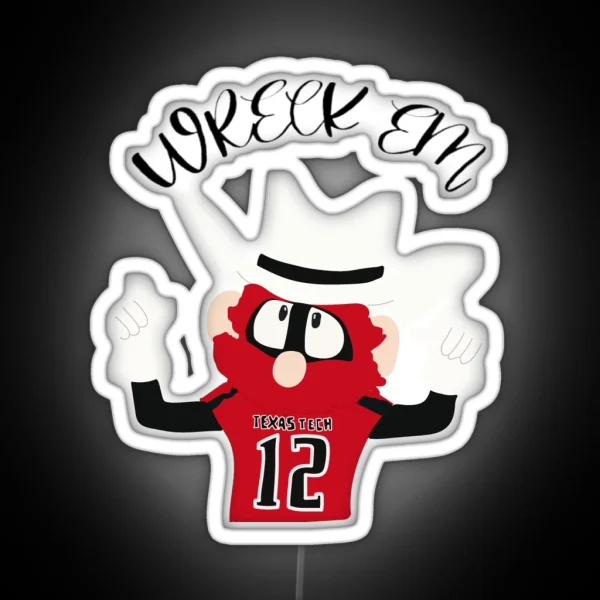Wreck Em Raider Red RGB Neon Sign