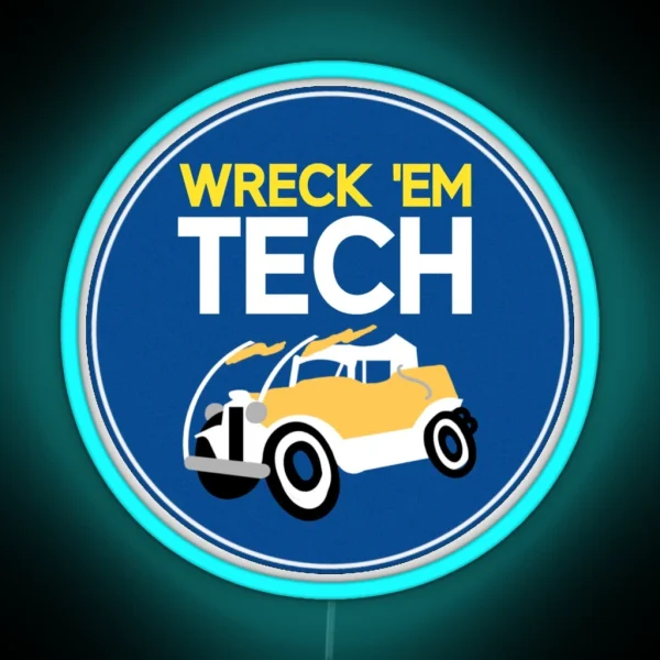 Wreck Em Tech RGB Neon Sign