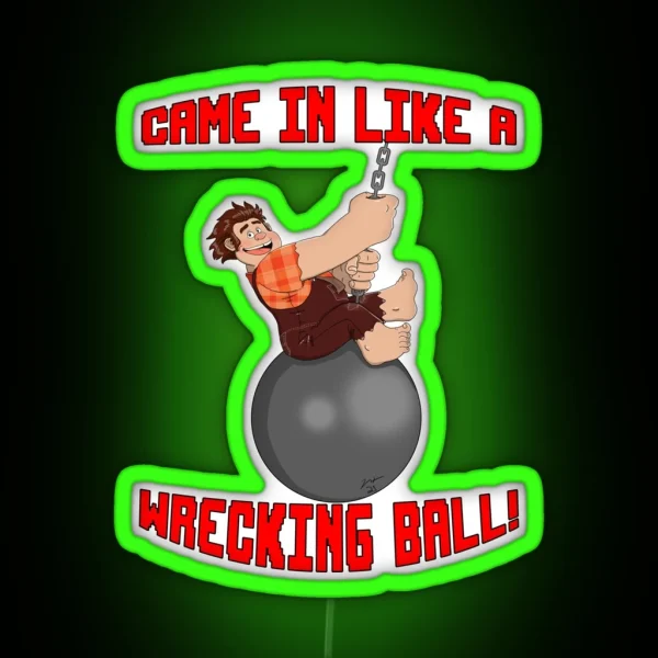 Wreck It Ball RGB Neon Sign