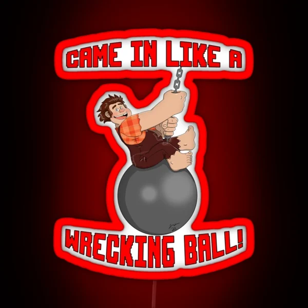 Wreck It Ball RGB Neon Sign