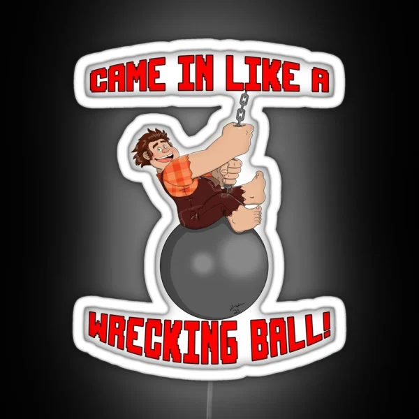 Wreck It Ball RGB Neon Sign