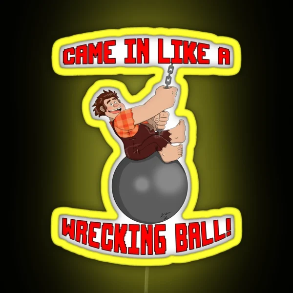 Wreck It Ball RGB Neon Sign